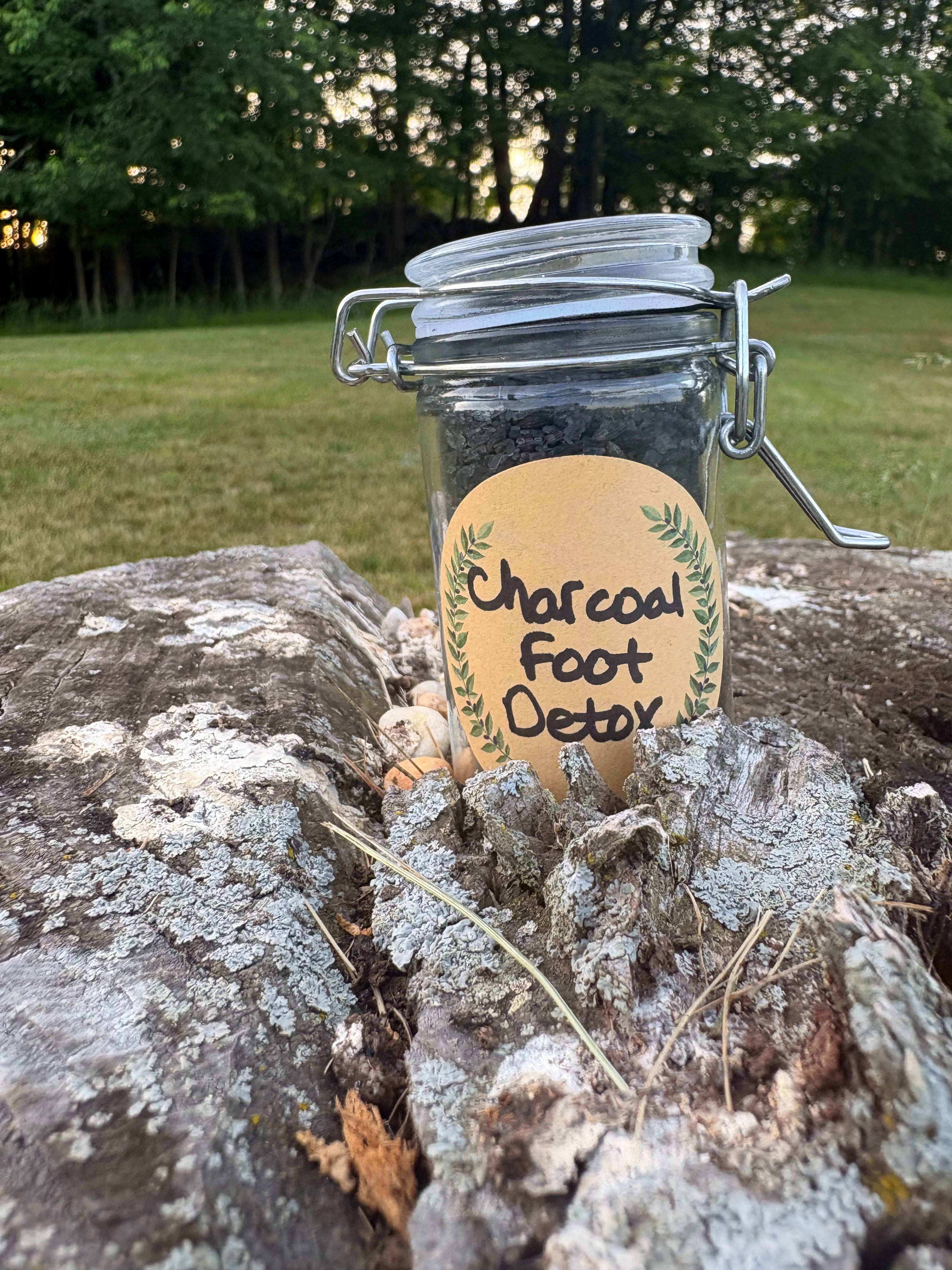 Activated charcoal foot detox